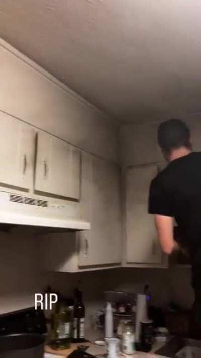 Putting water on a grease fire