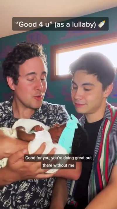 3 thoughts: This child is going to have ludicrous expectations for lullabies, @SamTsui is out here making parenting harder, also, going to need that headband