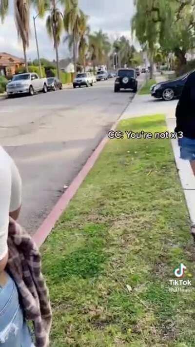 Long beach karen, her business already has one star haha