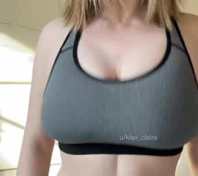 I’m extra bouncy in my sports bra today