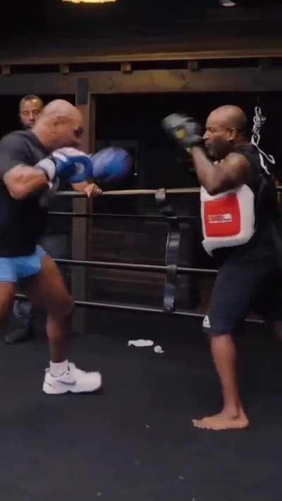The agility and strength of Mike Tyson at 56yrs old