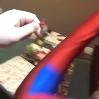 This Spiderman character seems too real