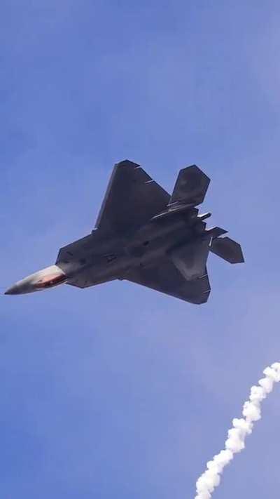 Just an F-22 Raptor doing things fighter jets shouldn't do