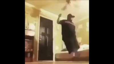 fat guy dances to better call saul intro