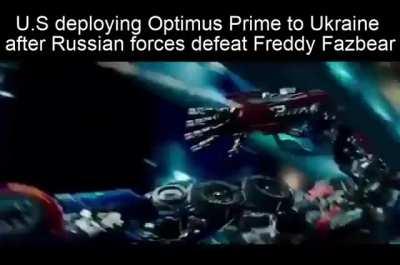 a man in ukraine dressed as freddy fazbear has taken a grenade to the chest to save his comrades