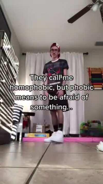 I think the pedo stache and Fortnite gun really top it off