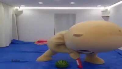 To smash a watermelon