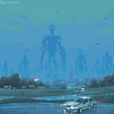 Made this one inspired by Simon Stalenhag artworks!! by JimmyJ4zz