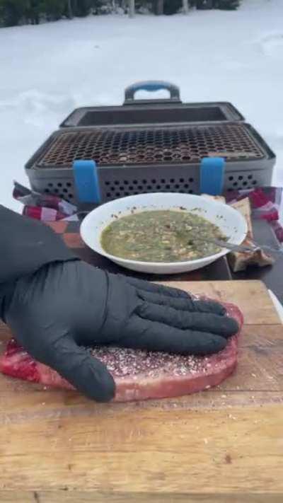 God’s butter Chimichurri Steak.