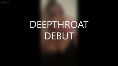 Preview of my debut video (1:30 minutes) of Sucking hard & Deepthroating my dildo
All sounds that you can imagine are included 😈