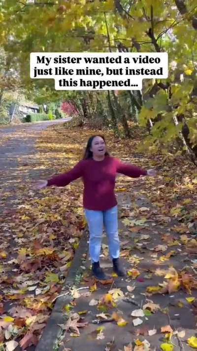 Taking a video in fall 🍂