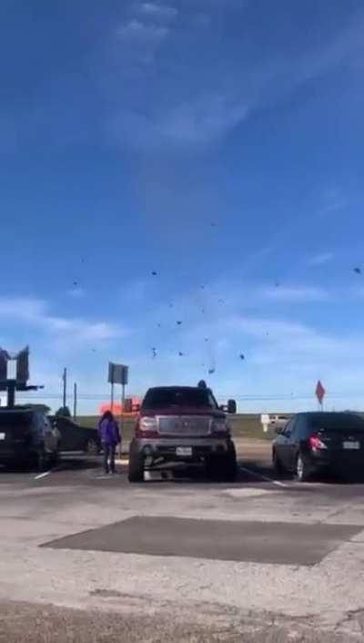 Two aircraft collide at an airshow!