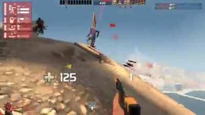 tf2 spy flies at insane velocity