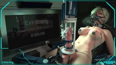 The cum extraction machine milks her completely dry