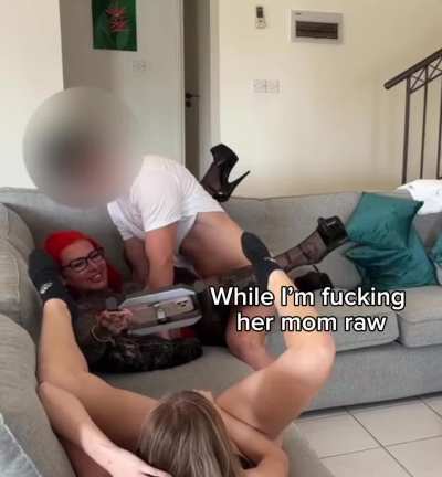 Maybe fucking my step mom raw in front of my wife was a bit too much