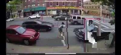 Woman in my town ran across the street last week.