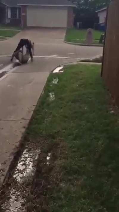 She literally got caught slippin’