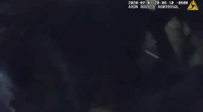 ⚠️WARNING⚠️ NSFL: Bodycam footage shows a police dog in San Jose, CA biting on a man's neck for over a minute after he was suspected of helping his girlfriend steal tequila from a Safeway