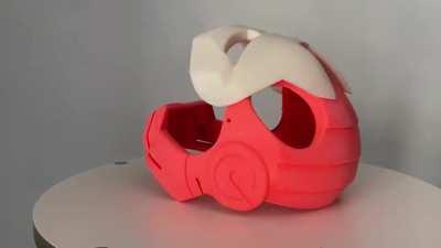 Making an Iron Man helmet for a cat