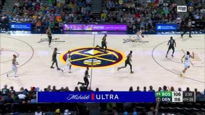 [Highlight] Jokic to Michael Porter Jr in transition who throws the alley to Aaron Gordon