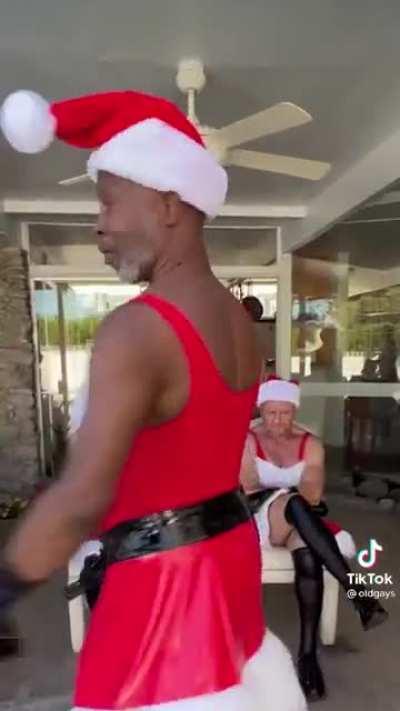 Just a bunch of old dudes having a gay ole christmas.