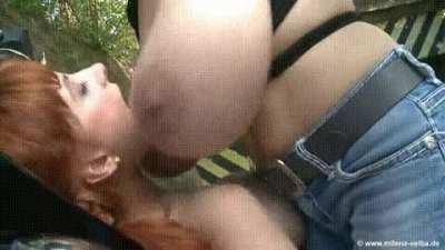 Milena dropping heavy bombs on her