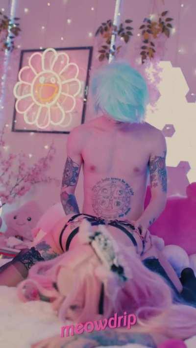 Leashed Neko cosplay slut gets fucked by her boyfriend