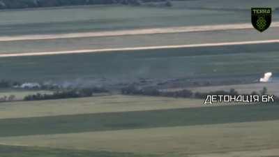 Russian artillery position came under heavy counter-battery fire from the Ukrainian 28th Mechanized Brigade. (Music from source)