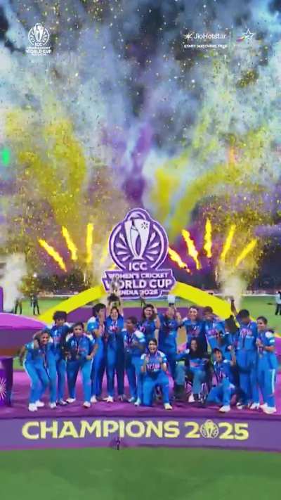 The most Awaited video, India women team lifting the world cup 2025 trophy