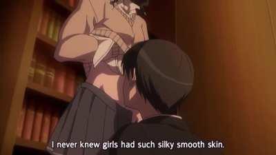 (Amagami SS) Belly Kiss Scene