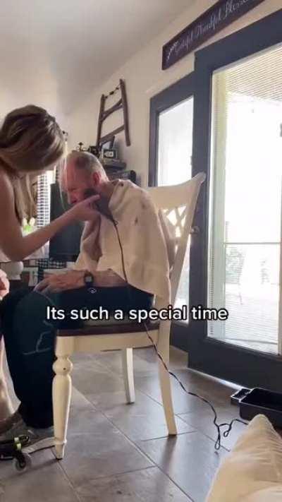After his wife passes away, granddaughter takes over giving haircuts to her grandpa