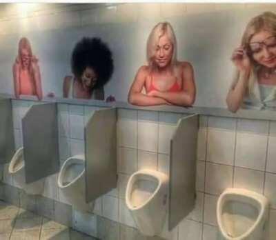 Men's toilets in a Russian nightclub