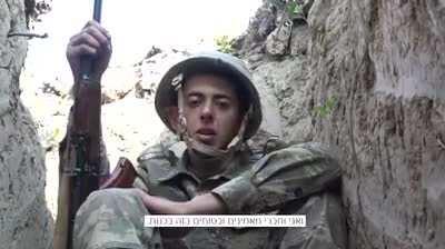 This young soldier of the Azerbaijani army is Mountain Jew. He turned to his fellow believers in Israel to support Azerbaijan and pray for it.