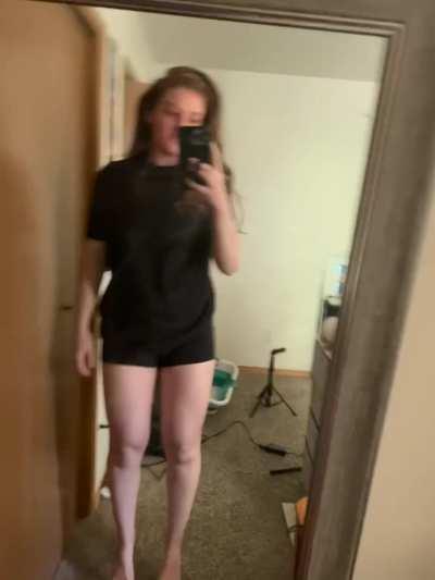 Surprise no undies or bra underneath