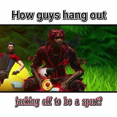 How girls hang out vs how guys hang out meme