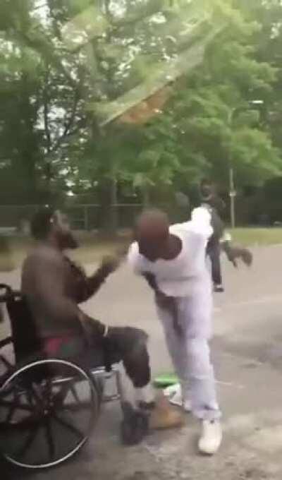 Don’t mess with a dude with all upper body strength