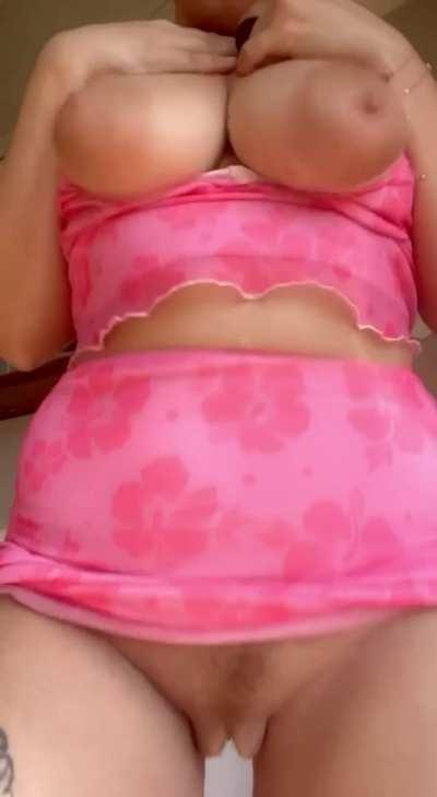 wanna suck on my plump tits or pussy the most?