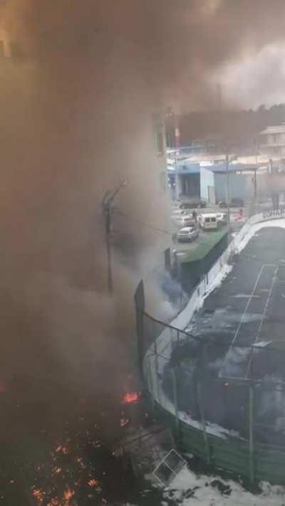 Oxygen tank explosion.