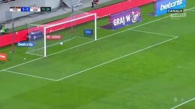 Lucas Podolski scores outrageous goal from inside his own half