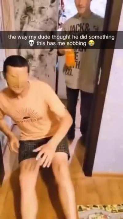 Thought He was really doing something! lol