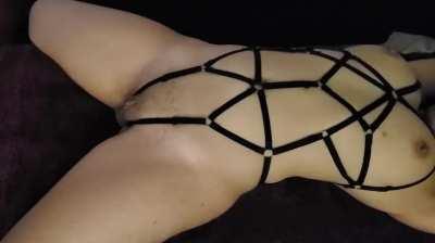 [F] My pussy is whipped hard with a flogger