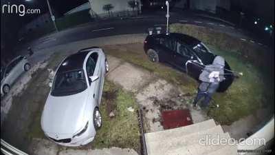 Using device that steals a key fob signal - vehicle stolen in neighboring town.