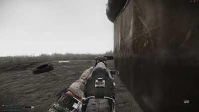 TARKOVED! The most ridiculous grenade ever, it bounced off the tyre and landed right at my feet!!