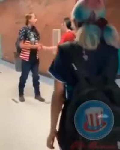 Kid is spit on, punched by two girls for wearing a MAGA hat
