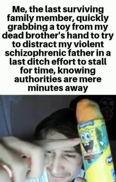 (I can't run away, as my mother tried to escape alone by breaking my legs)