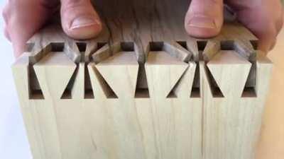 Japanese sunrise dovetail joint