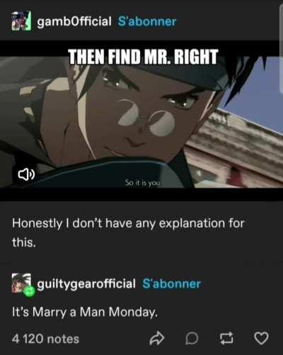 [Guilty Gear] Marry a man Monday