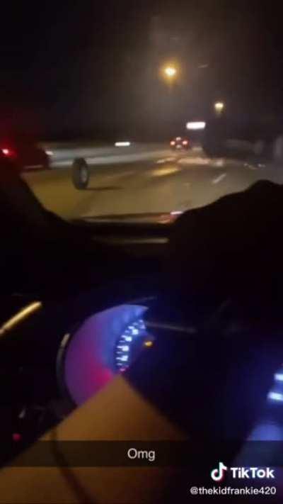 Random tire on highway causes rollover crash