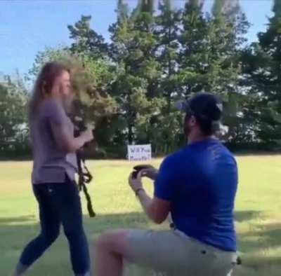 Before accepting a marriage proposal, you have to consider that on one hand, you'll get a really nice ring. On the other hand, you won't.