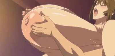 Playing with mommy tits ~